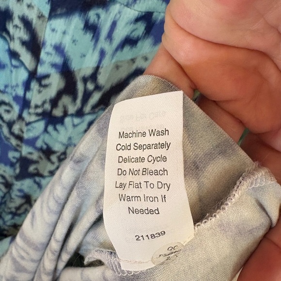 Rare Find! CAbi Blue and Black Abstract Halter Maxi Dress style 850 - Picture 8 of 9